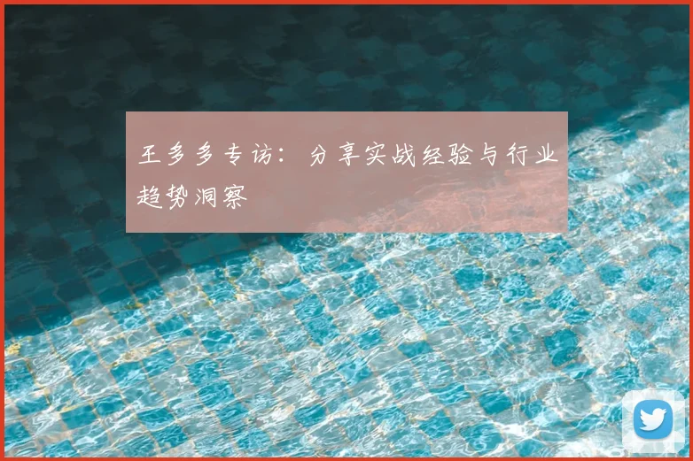 王多多专访：分享实战经验与行业趋势洞察
